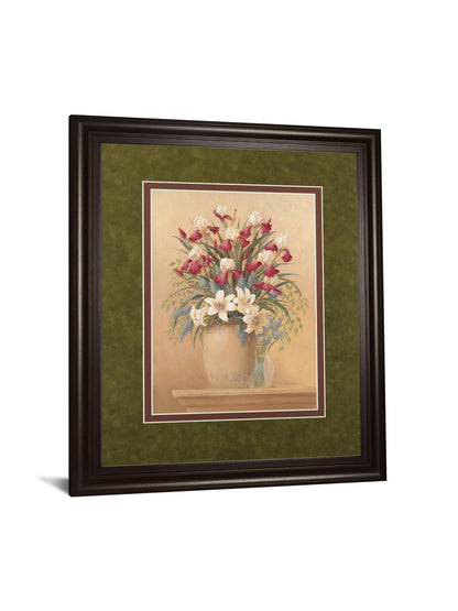 Classic Petal Il By Gloria Eriksen - Framed Print Wall Art - Beige