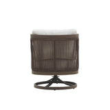 Genova - Patio Swivel Club Chair With Accent Pillow (Set of 2) - Gray