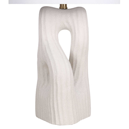 "Eclipse Harmony" Ceramic Table Lamp (Set of 2) - White Rock
