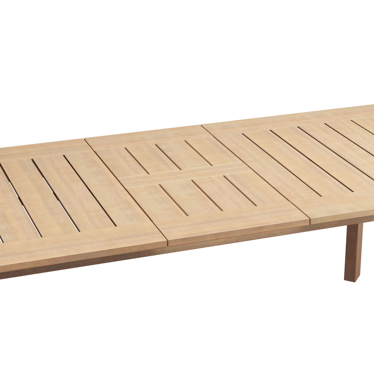 Wesley - Patio Dining Table With Self Storing Leaf - Light Brown