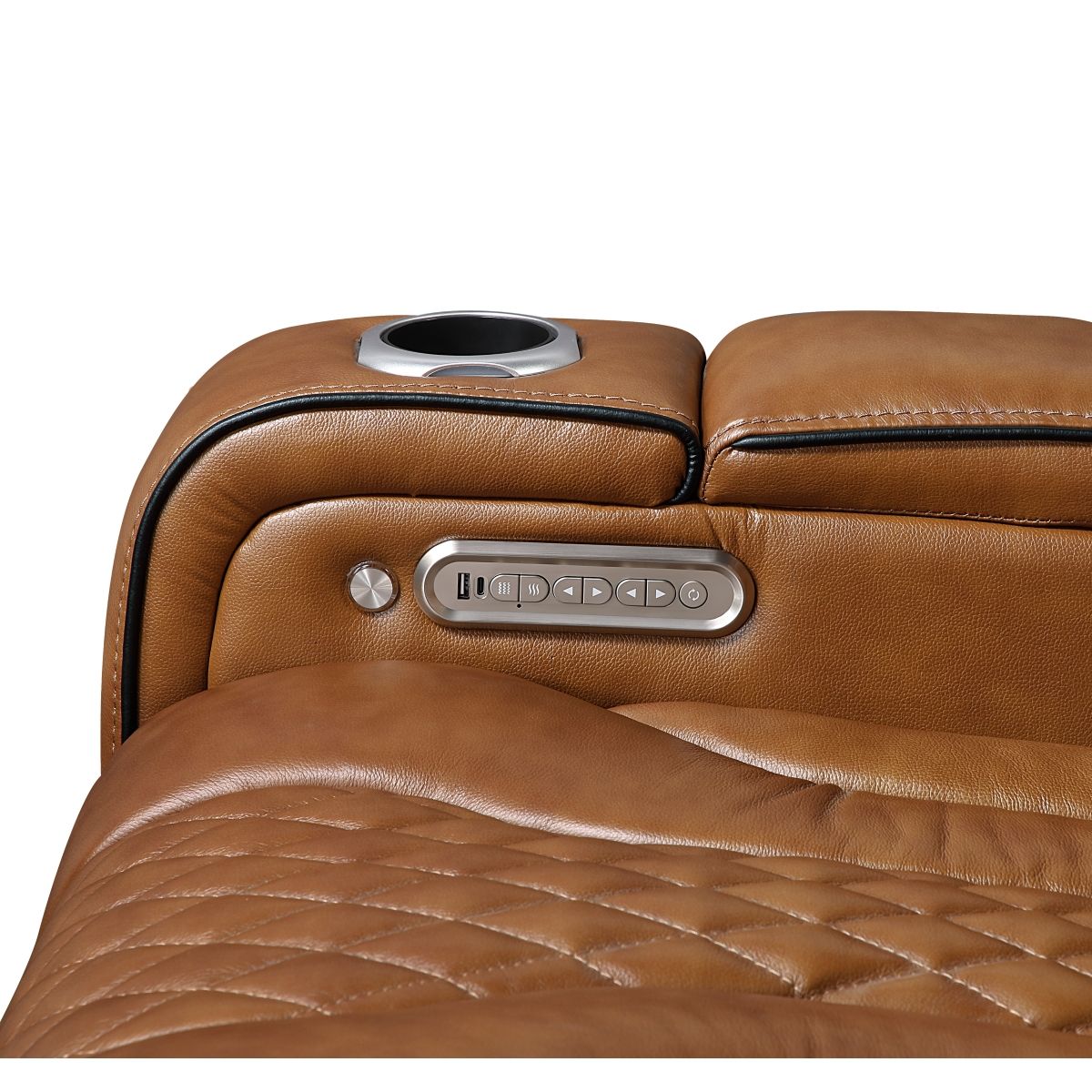 Apex - Power Double Reclining Loveseat With Center Console, Power Headrests, Storage Arms With Cup Holders, Wireless Charger, Air Massage And Heat, LED Lighting And Charging Ports