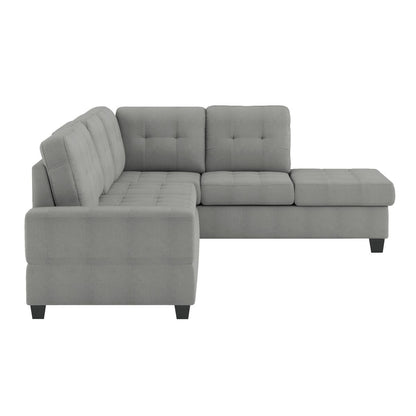 Maston - 3 Piece Reversible Sectional With Drop-Down Cup Holders And Storage Ottoman