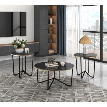 Amara - 3 Piece Pack Occasional Set - Black