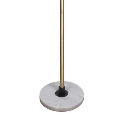 "Celestial Branch" Metal Floor Lamp - Matte Black / White Frosted Glass / White Marble / Soft Gold