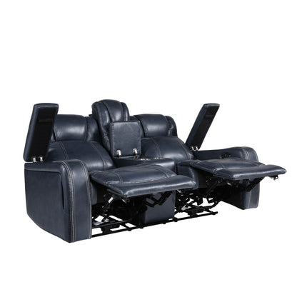 Keziah - Power Sofa & Loveseat - Blue
