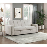 Michah - Convertible Sofa With Pull-Out Bed - Light Gray