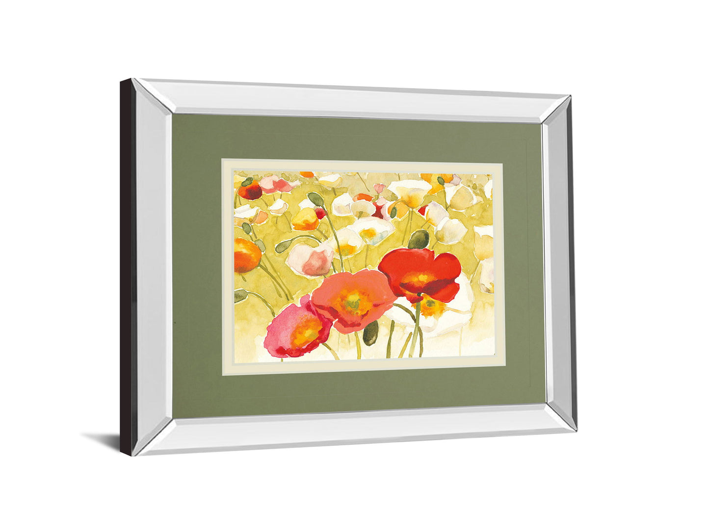 My Iceland Plot I By Novak - Mirror Framed Print Wall Art - Green