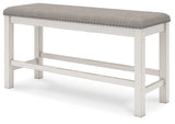 Robbinsdale - Dbl Counter Height Upholstered Dining Bench - Antique White