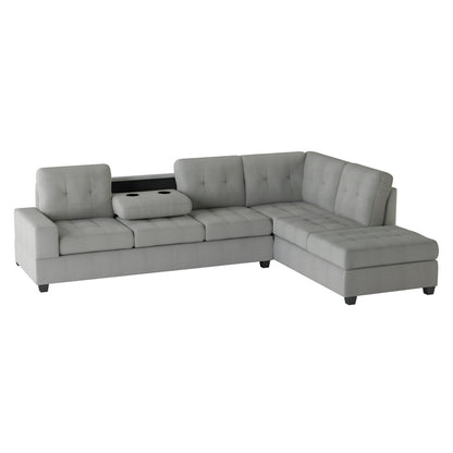 Maston - 2 Piece Reversible Sectional With Drop-Down Cup Holders