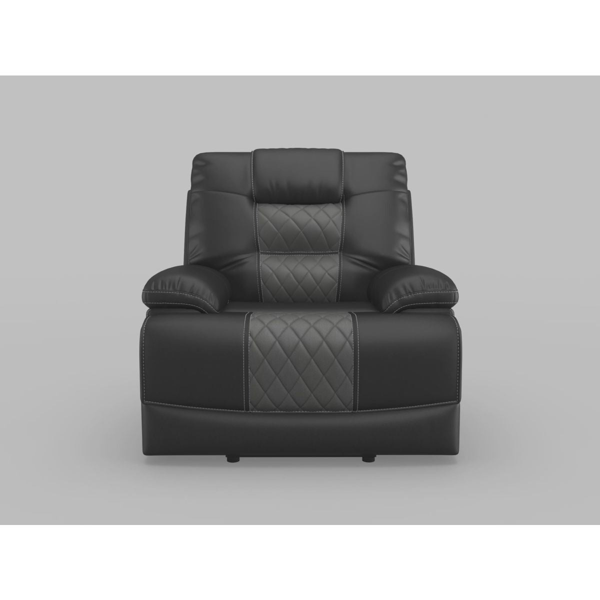 Fabian - Swivel Glider Reclining Chair - 2-Tone Gray (Gray / Dark Gray)