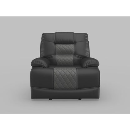 Fabian - Swivel Glider Reclining Chair - 2-Tone Gray (Gray / Dark Gray)