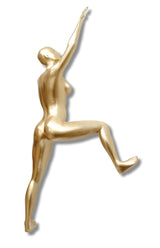 Golden Ascent Figure - 6" x 12" Sculpture - Gold