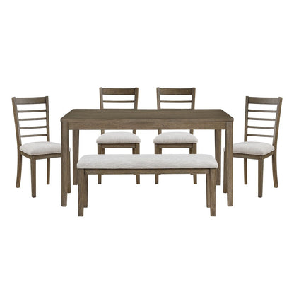 Emilia - 6 Piece Pack Dining Set - Brown
