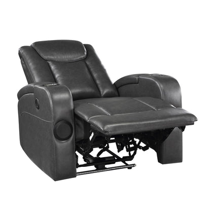 Turbo - Power Reclining Chair With Wireless Charger - Gray