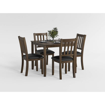 Faust - 5 Piece Pack Dinette Set - Dark Brown
