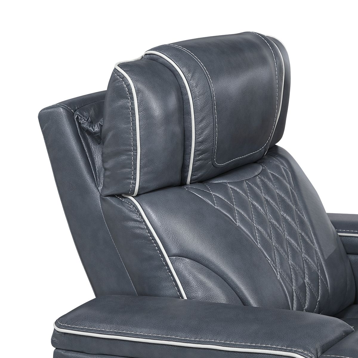 Apex - Power Double Reclining Sofa With Center Drop-Down Cup Holders, Power Headrests, Storage Arms With Cup Holders, Reading Lights, Wireless Charger, Air Massage And Heat, LED Lighting And Charging Ports