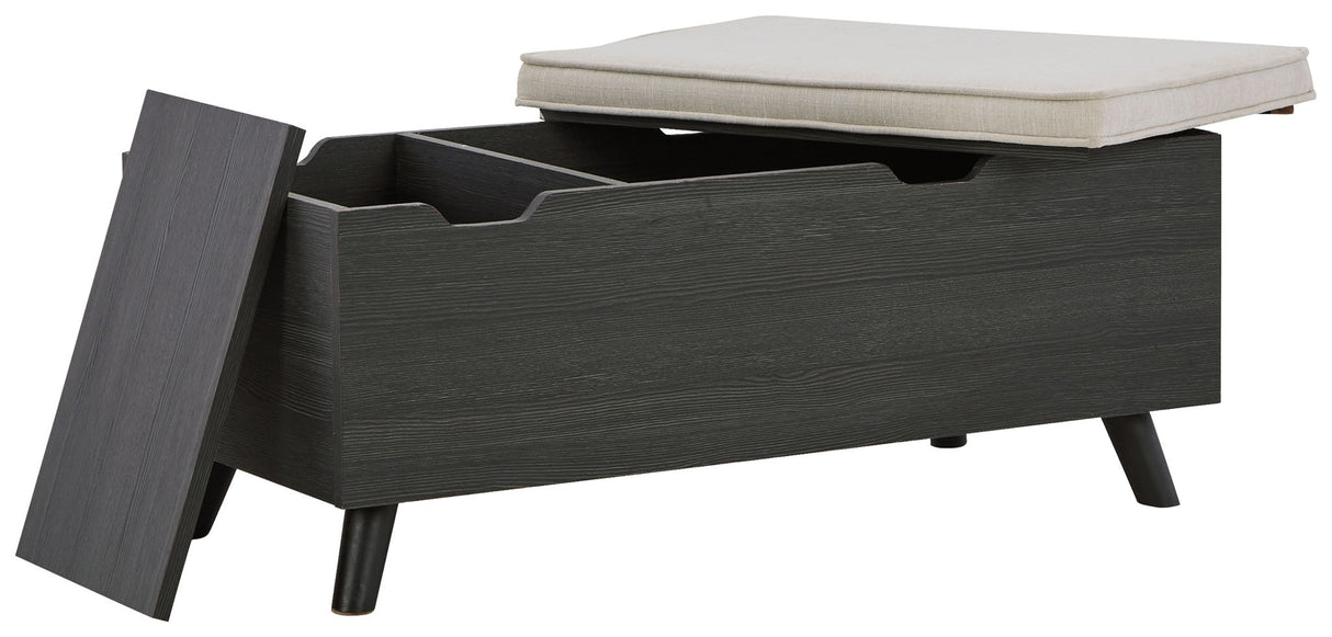 Yarlow - Storage Bench - Dark Gray