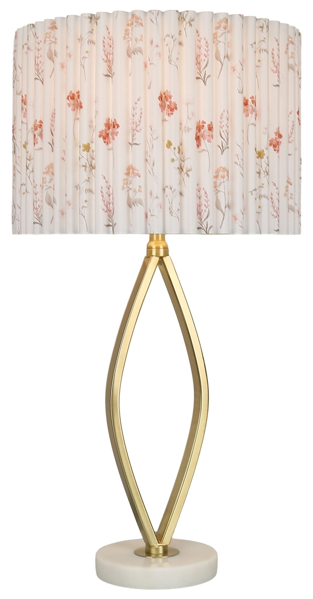 Meadow Silhouette - 29 X 15 - Metal Table Lamp (Set of 2) - Soft Gold, White Marble