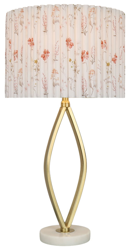 Meadow Silhouette - 29 X 15 - Metal Table Lamp (Set of 2) - Soft Gold, White Marble
