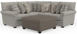Livingston - Sectional With Comfort Coil Seating, 40" Cocktail Ottoman And Accent Pillows Included