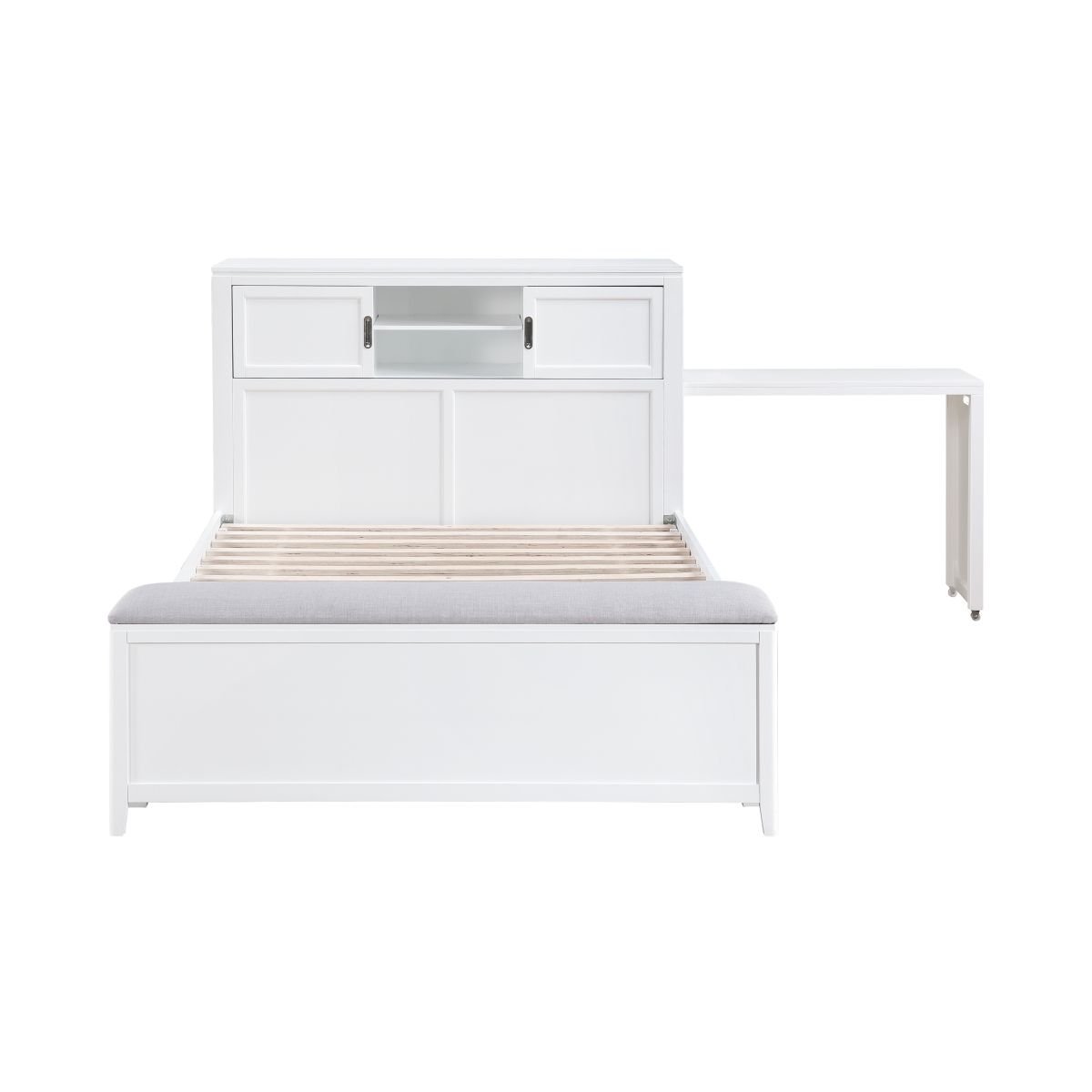 Sloane - Bookcase Bed With Hidden Desk, Stool And Storage Bench