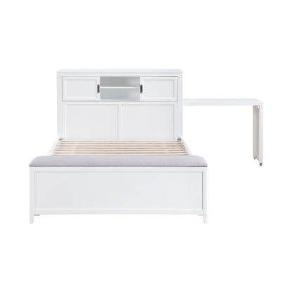 Sloane - Bookcase Bed With Hidden Desk, Stool And Storage Bench