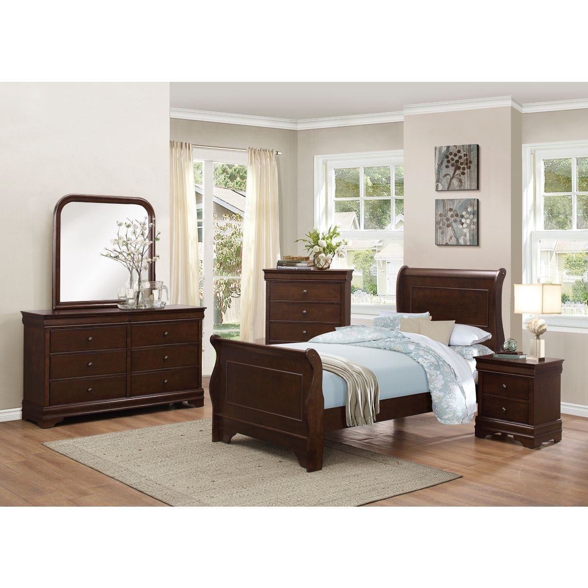 Abbeville - Nightstand With Hidden Drawer - Cherry
