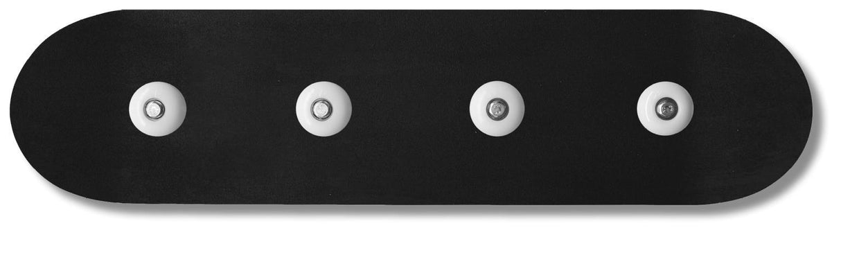 Urban Wheel Accent - 8" x 31" Wall Mounted Coat Rack - Black