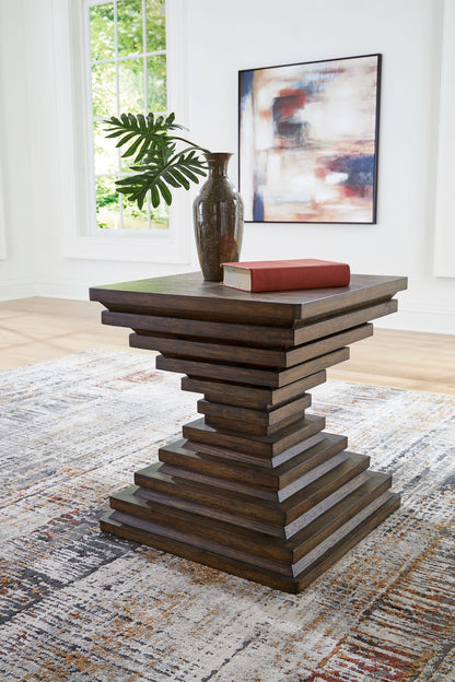 Hannodream - Square End Table - Warm Brown