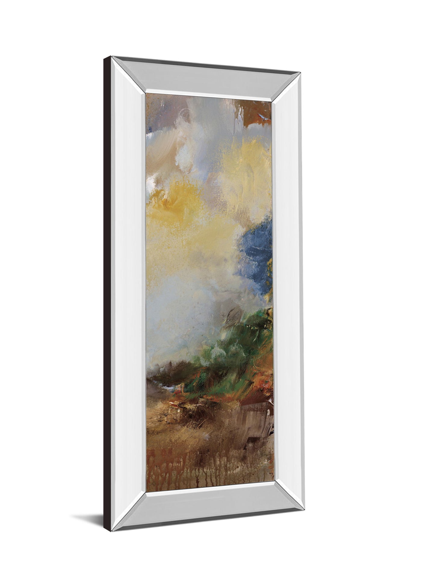 Haven By Cat Tesla - Mirror Framed Print Wall Art - Real Glass - Light Blue