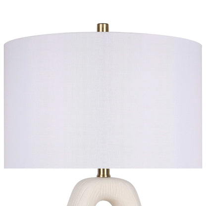 "Serenity Loop" Ceramic Table Lamp (Set of 2) - Textured White