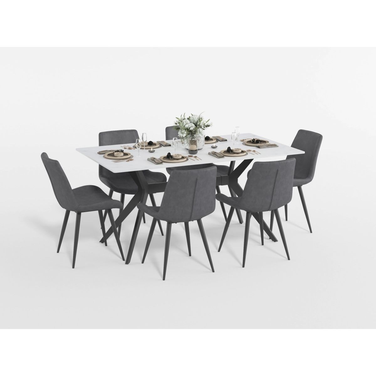 Brixley - Side Chair (Set of 2) - Dark Gray