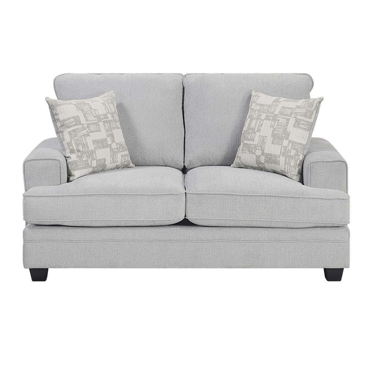 Sarah - Sofa & Loveseat - Pearl Silver