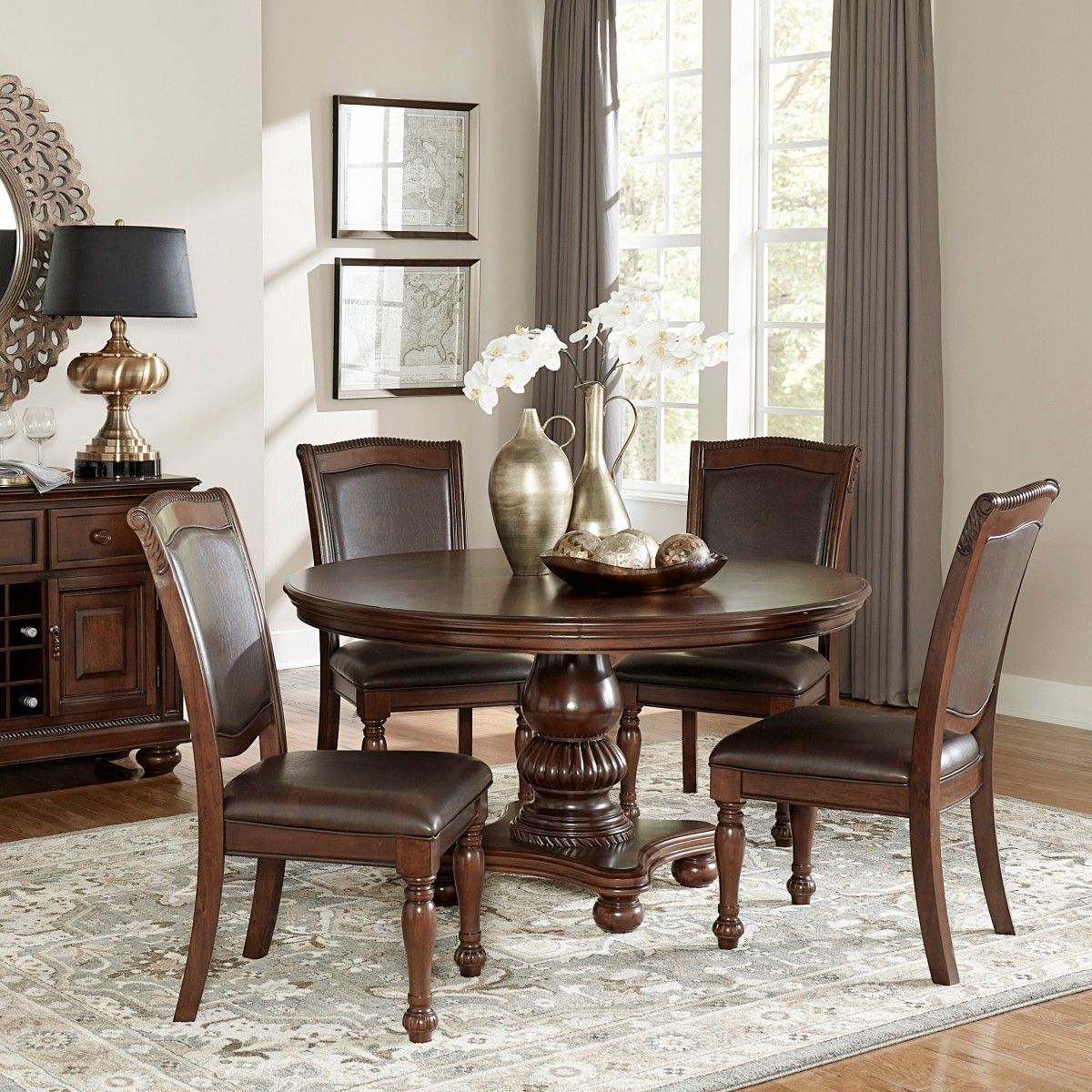 Lordsburg - Round Dining Table - Brown