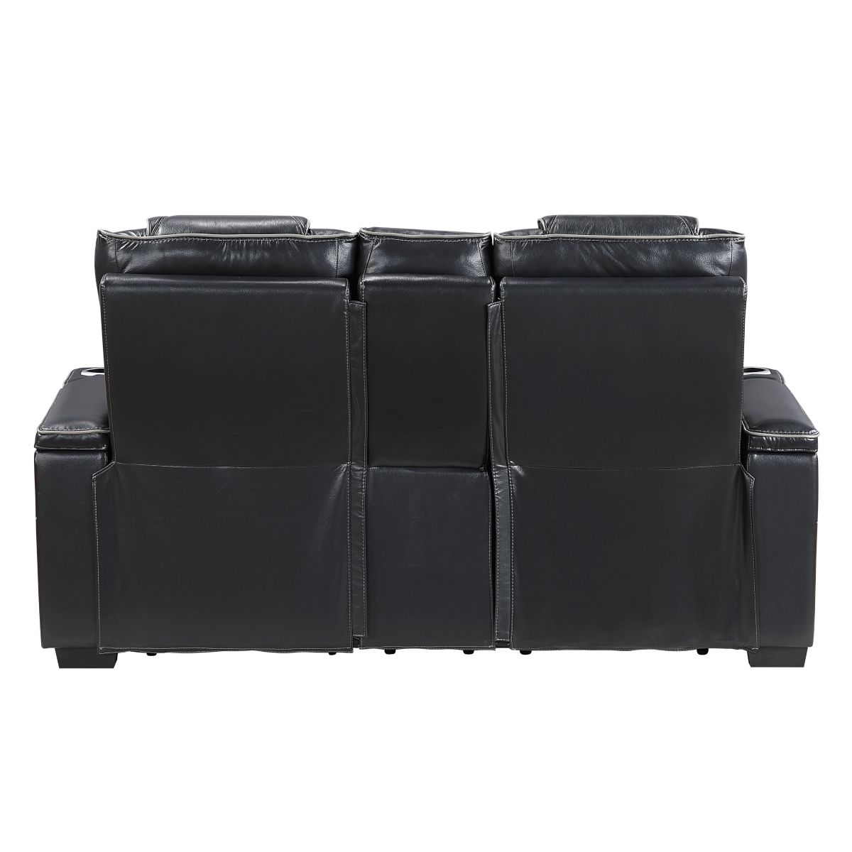 Apex - Power Double Reclining Loveseat With Center Console, Power Headrests, Storage Arms With Cup Holders, Wireless Charger, Air Massage And Heat, LED Lighting And Charging Ports