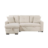 Rhett - 3 Piece Reversible Sectional With Pull-Out Bed And Hidden Storage