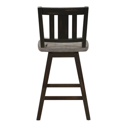Amsonia - Swivel Counter Height Chair (Set of 2) - Black / Gray