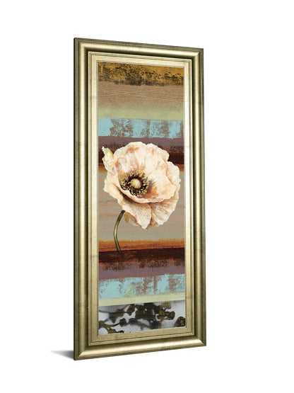 Elemental Poppy Il By Selina Werbelow - Framed Print Wall Art - Beige