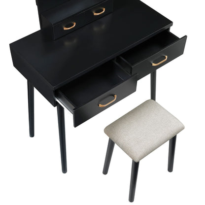 Camilla - Vanity Dresser With Mirror And Stool