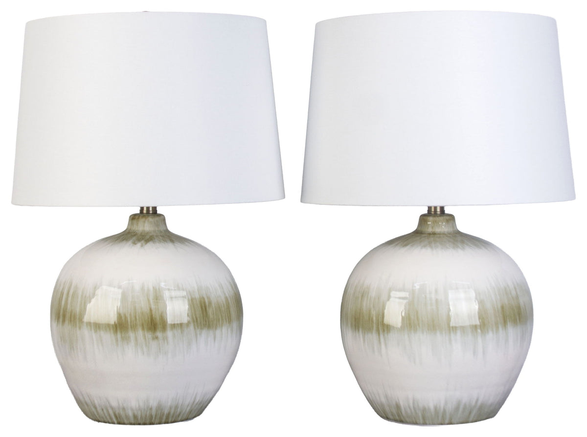 Dune Veil - 26 X 16 - Ceramic Table Lamp (Set of 2) - Ivory