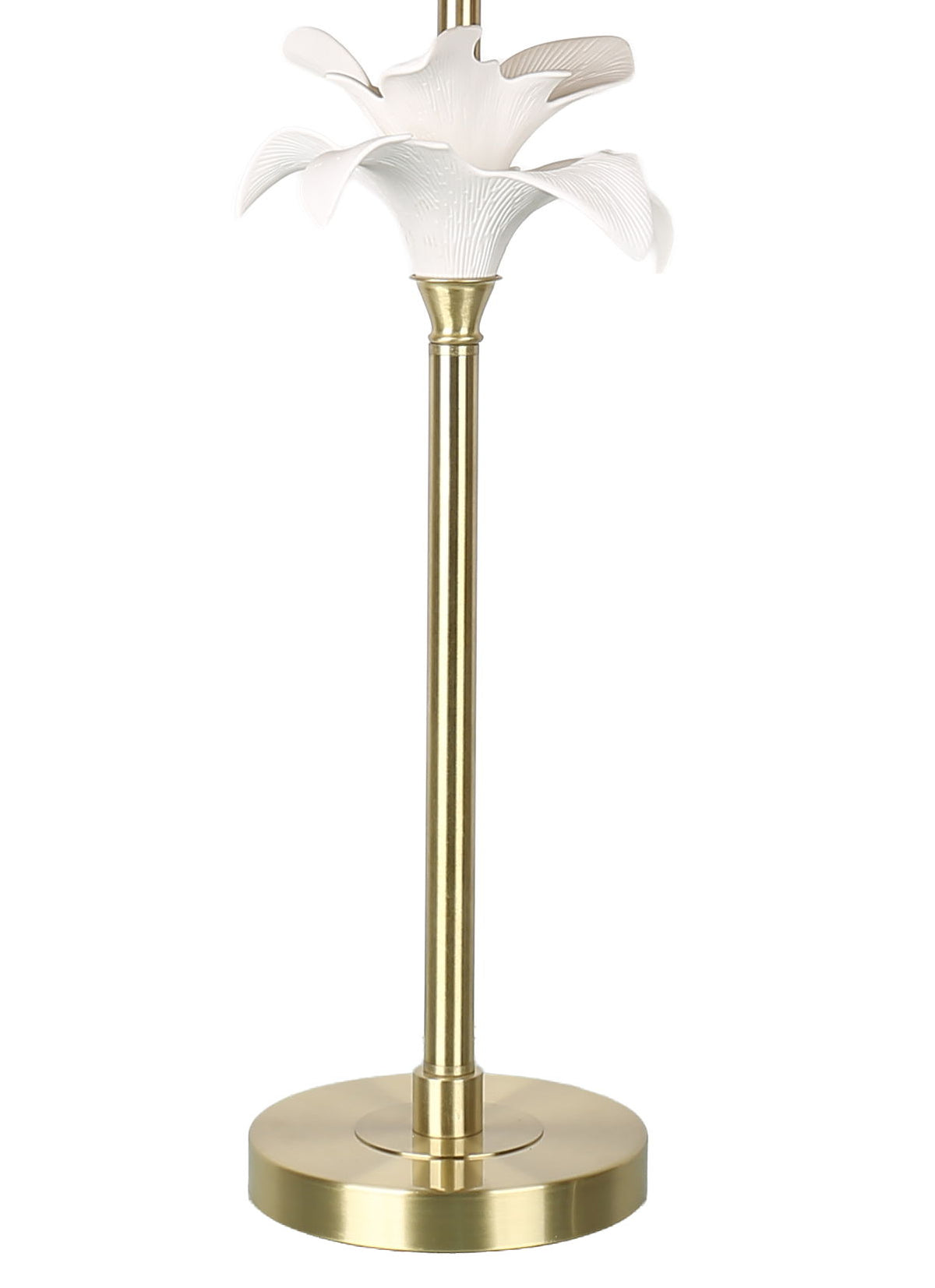 Lily Reverie - 32 X 14 - Metal Table Lamp (Set of 2) - Textured White Ceramic, Soft Gold