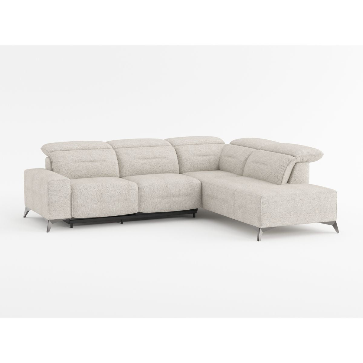 Adahlia - 2 Piece Power Reclining Sectional With Right Chaise - Sand