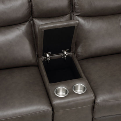 Maroni - Power Double Reclining Loveseat With Center Console And Power Headrests