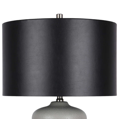 "Echo Essence" Ceramic Table Lamp - Textured Gray