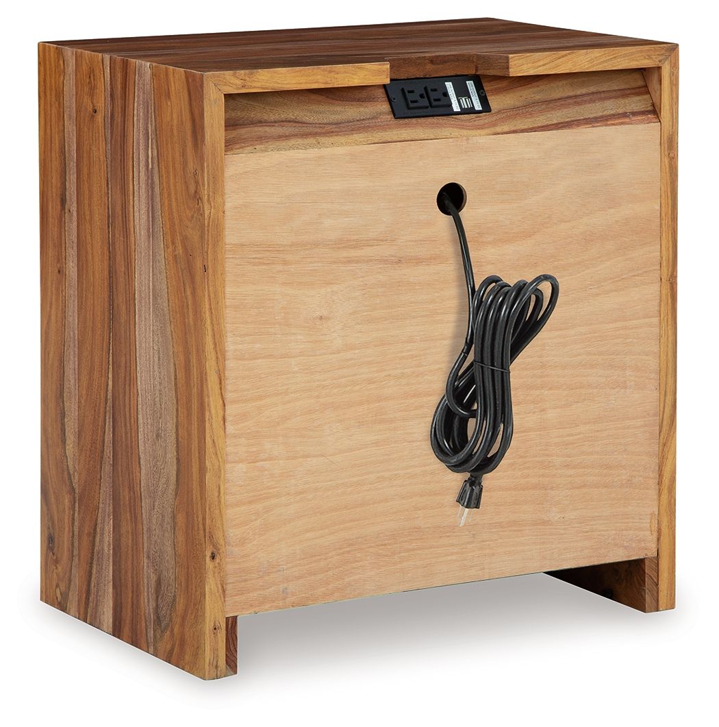 Dressonni - Two Drawer Night Stand - Brown