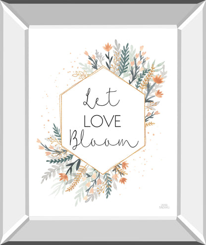 Spring Blooms VI By Laura Marshall - Mirror Framed Print Wall Art - White