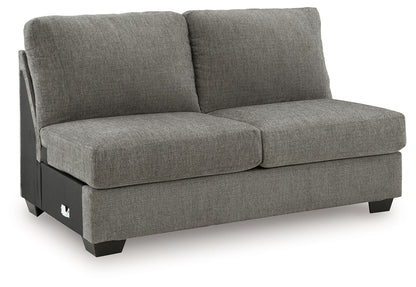 Clarington - 2 Pc. - 3-Piece Sectional And Oversized Ottoman - Greystone