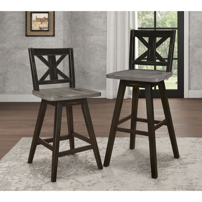 Amsonia - 29" Swivel X-Back Pub Height Chair (Set of 2)