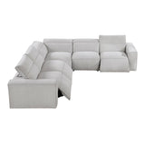 Phoebe - 5-Piece Modular Power Reclining Sectional With Power Headrests - Gray