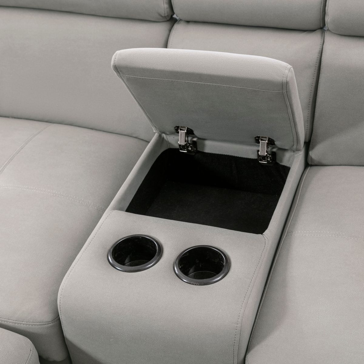 Farrah - 3 Piece Sectional With Adjustable Headrests - Light Gray